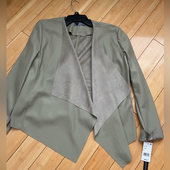 BAGATELLE faux leather draped jacket new with tags size medium - Picture 3 of 9